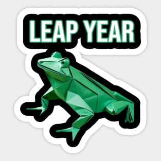 Leap Year Origami Frog - PanfurWare LLC Sticker